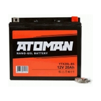 Мото ATOMAN Nano Gel 20 Ач, о/п MGE20YTX
